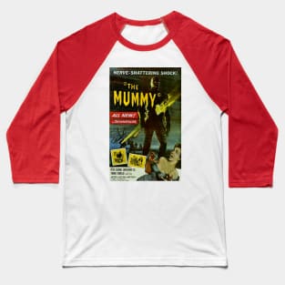 Classic Horror Movie Poster - The Mummy Baseball T-Shirt